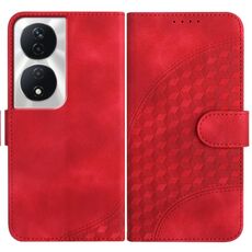 Per Honor X7b YX0060 Custodia in pelle per telefono con testa di elefante in rilievo con cordino (rosso)