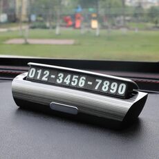 Segnale di parcheggio temporaneo luminoso nascosto con numero di auto, colore: argento
