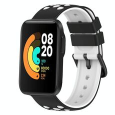 Per Xiaomi MI Watch Sport 22mm Cinturino in silicone poroso bicolore (nero + bianco)