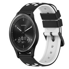 Per cinturino in silicone bicolore Garmin Vivomove Sport 20 mm (rosa + bianco)