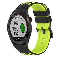 Per Garmin Approach S40 Cinturino in silicone bicolore da 20 mm (nero + grigio)