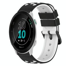 Per Garmin Forerunner 158 20mm Cinturino in silicone bicolore (rosa + bianco)