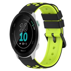 Per Garmin Forerunner 158 Cinturino in silicone bicolore da 20 mm (nero + grigio)