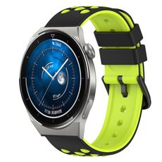 Per Huawei Watch GT3 Pro 43mm 20mm Cinturino in silicone bicolore (nero + grigio)