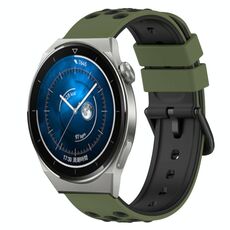 Per Huawei Watch GT3 Pro 43mm 20mm Cinturino in silicone bicolore (rosso + nero)