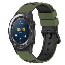 Per Huawei Watch 2 Cinturino in silicone bicolore da 20 mm (rosso + nero)