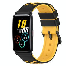 Cinturino per orologio in silicone bicolore For Honor Watch ES 20 mm (nero + rosso)
