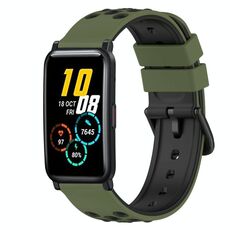 Cinturino per orologio in silicone bicolore For Honor Watch ES 20 mm (rosso + nero)