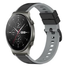 Per Huawei GT2 Pro 22mm Cinturino in silicone bicolore (nero + grigio)