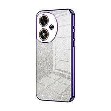 Custodia per telefono elettrolitico in polvere glitterata per Honor Play 50 (viola)