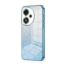 Custodia per telefono elettrolitico in polvere glitter sfumata per Honor Play 50 (blu)