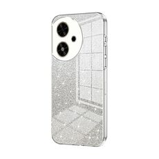 Custodia per telefono elettrolitico in polvere glitter sfumata per Honor Play 50 (trasparente)