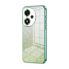 Custodia per telefono elettrolitico in polvere glitter sfumata per Honor Play 50 (verde)