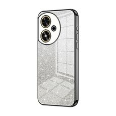 Custodia per telefono elettrolitico in polvere glitter sfumata per Honor Play 50 (nera)