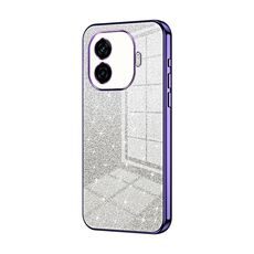 Per vivo iQOO Z9 Turbo Gradient Glitter Powder Custodia per telefono elettrolitico (viola)