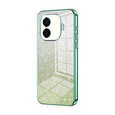 Custodia per telefono elettrolitico in polvere glitterata sfumata Turbo per vivo iQOO Z9 (verde)