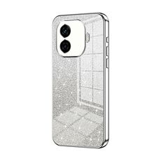 Per vivo iQOO Z9 Turbo Gradient Glitter Powder Custodia per telefono elettrolitico (Argento)