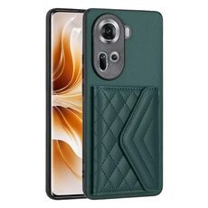 Per OPPO Reno11 Custodia per telefono RFID con struttura rombica globale (verde)