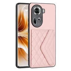 Per OPPO Reno11 Custodia per telefono RFID con struttura rombica globale (oro rosa)