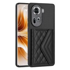 Per OPPO Reno11 Custodia per telefono RFID con struttura rombica globale (nera)