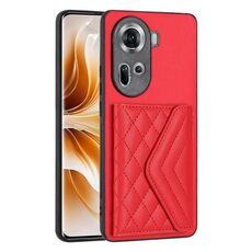 Per OPPO Reno11 Custodia per telefono RFID con struttura rombica globale (rossa)