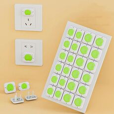 24 pz/pacco bambini anti-shock presa girevole tappo protettivo copertura jack di alimentazione (verde)