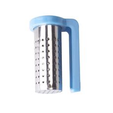 Colino da tè in acciaio inossidabile per uso domestico, filtro da tè semplice e portatile (blu)