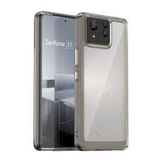 Custodia per telefono in TPU ibrido acrilico serie ultra colorata per Asus Zenfone 11 (grigio trasparente)