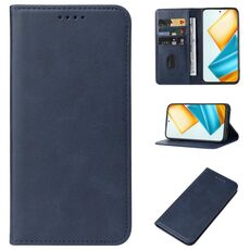 Custodia per telefono in pelle con chiusura magnetica per Honor 90 GT (blu)