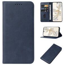 Custodia per telefono in pelle con chiusura magnetica per Honor 100 Pro (blu)