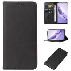 Custodia per telefono in pelle con chiusura magnetica per Honor Magic6 (nera)