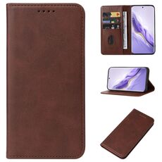 Custodia per telefono in pelle con chiusura magnetica per Honor Magic6 (marrone)