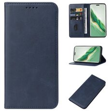 Custodia per telefono in pelle con chiusura magnetica per Honor Magic6 Pro (blu)