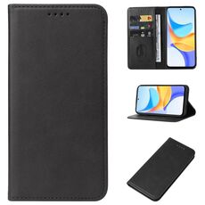 Custodia per telefono in pelle con chiusura magnetica per Honor Play 50 Plus (nera)