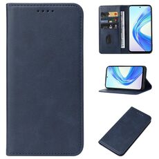 Custodia per telefono in pelle con chiusura magnetica per Honor X7b (blu)