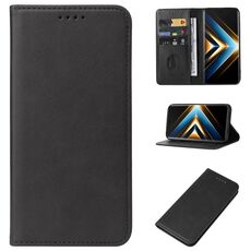 Custodia per telefono in pelle con chiusura magnetica per Honor X50 GT (nera)