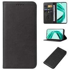 Custodia per telefono in pelle con chiusura magnetica per Honor X50 Pro (nera)