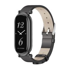 Per Xiaomi Mi Band 8 Mijobs GT4 cinturino in pelle di vacchetta primo strato (nero)