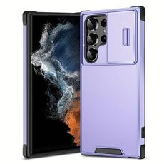 Custodia scorrevole Camshield TPU + PC per Samsung Galaxy S22 Ultra 5G (viola)
