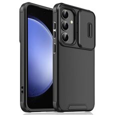 Per Samsung Galaxy S23 FE 5G Camshield scorrevole TPU + custodia per PC (nera)