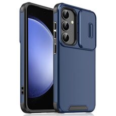 Per Samsung Galaxy S23 FE 5G Custodia scorrevole Camshield TPU + PC (blu)