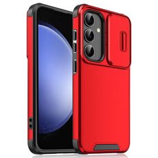 Per Samsung Galaxy S23 FE 5G Camshield scorrevole TPU + custodia per telefono PC (rossa)