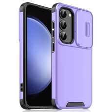 Per Samsung Galaxy S23 FE 5G Custodia scorrevole Camshield TPU + PC (viola)