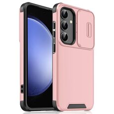 Per Samsung Galaxy S23 FE 5G Custodia scorrevole Camshield TPU + PC (rosa)