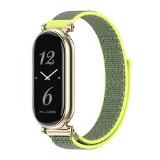 Per cinturino per orologio Xiaomi Mi Band 8 Mijobs GT4 in nylon traspirante (giallo chiaro oro brillante)