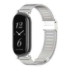 Per Xiaomi Mi Band 8 Mijobs GT4 Milan cinturino con fibbia in metallo (argento)