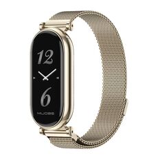 Per Xiaomi Mi Band 8 Mijobs GT4 Milan cinturino magnetico in metallo (oro chiaro)