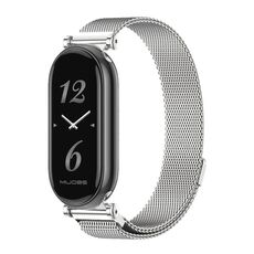 Per Xiaomi Mi Band 8 Mijobs GT4 Milan Cinturino magnetico in metallo (argento)