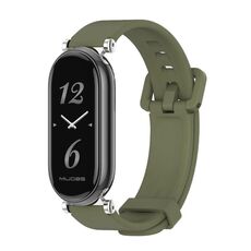 Per Xiaomi Mi Band 8 Mijobs GT4 cinturino in silicone traspirante (verde militare argento)