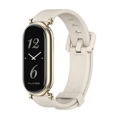 Per Xiaomi Mi Band 8 Mijobs GT4 cinturino in silicone traspirante (grigio oro chiaro)